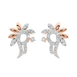 Jewel Round Diamond Stud Earrings